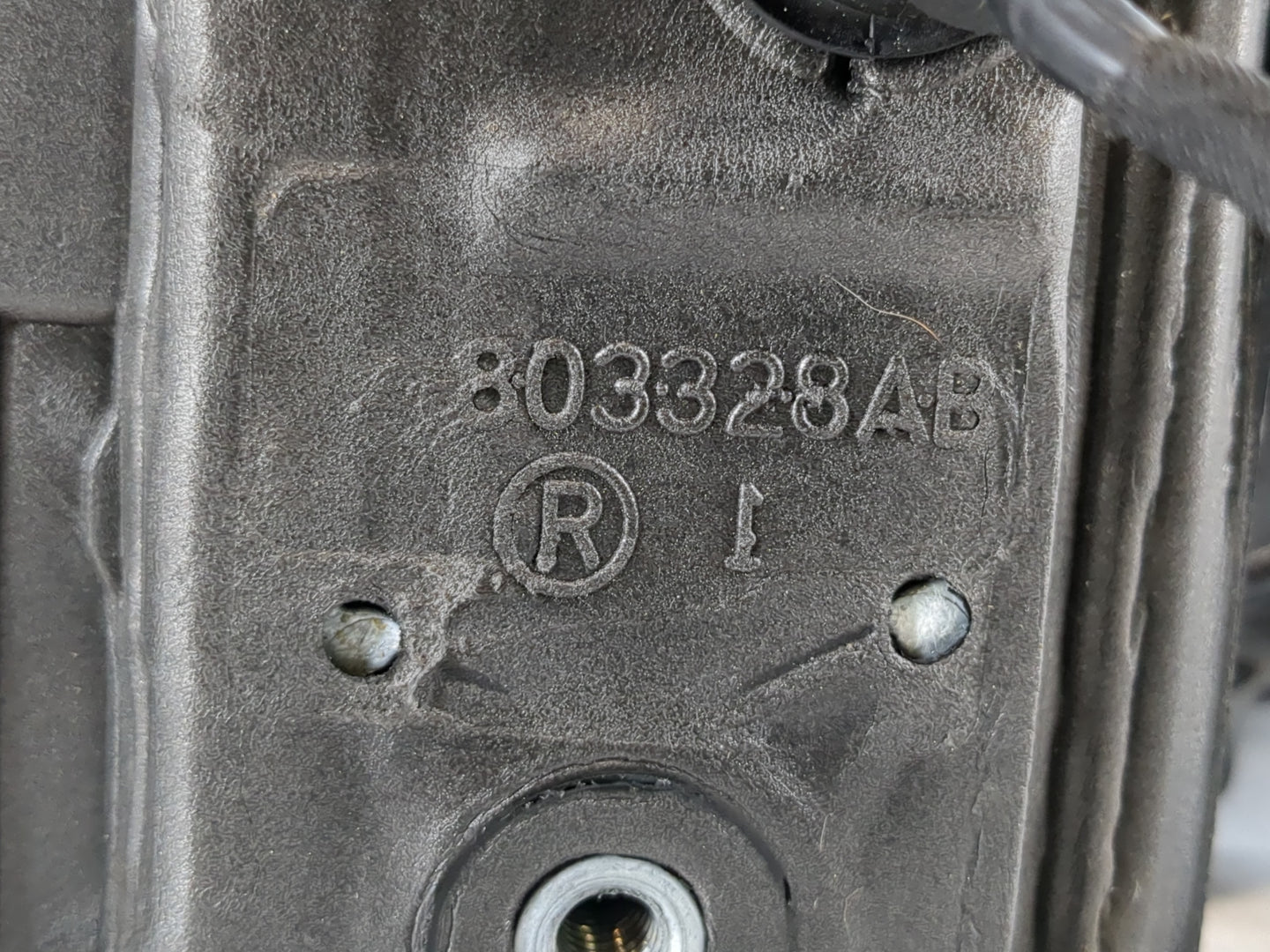 Dodge Caravan Passenger Right Side View Manual Door Mirror Dark Gray - Oemusedautoparts1.com