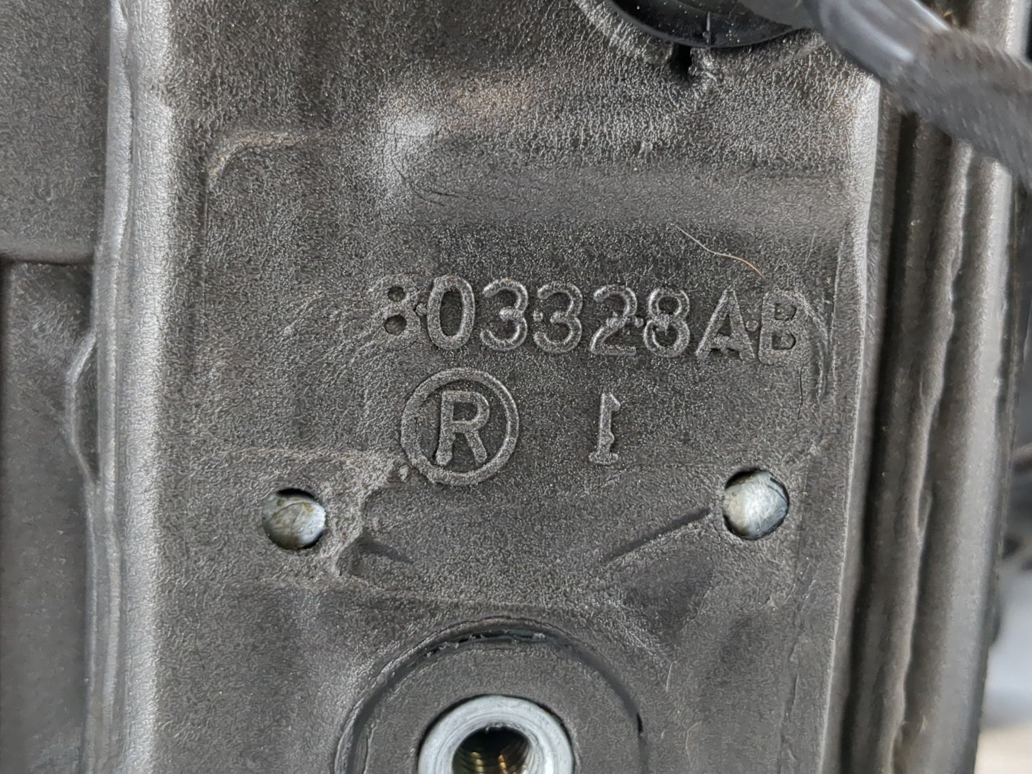 Dodge Caravan Passenger Right Side View Manual Door Mirror Dark Gray - Oemusedautoparts1.com