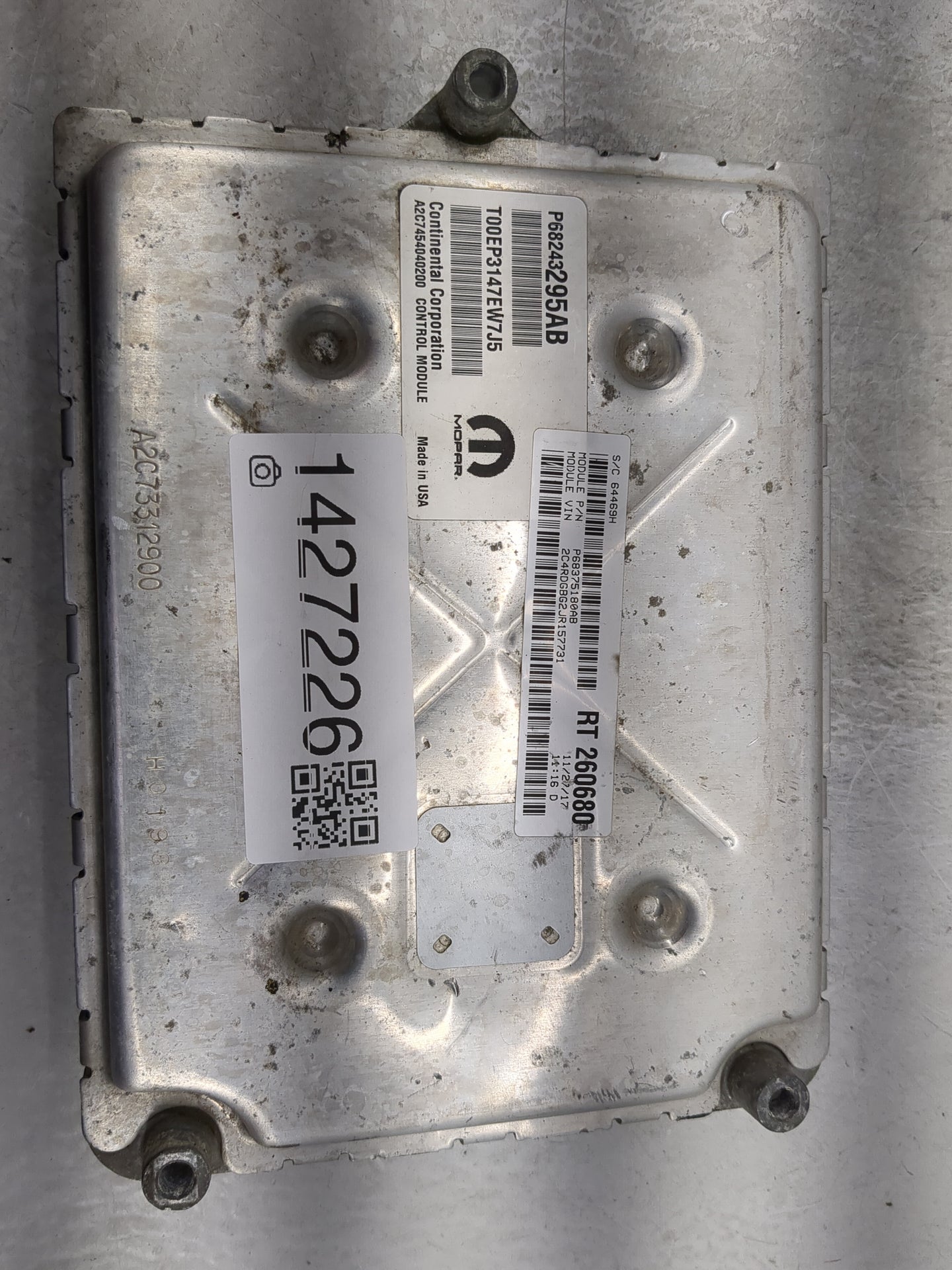 2018 Dodge Caravn PCM Engine Control Computer ECU ECM PCU OEM P/N:P68243295AB T00EP3147EW7J5 Fits Fits 2016 2017 2019 2020 O