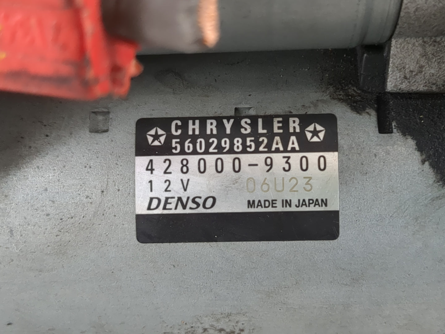 2017-2022 Dodge Challenger Car Starter Motor Solenoid OEM P/N:428000-9300 56029852AA Fits OEM Used Auto Parts - Oemusedautop