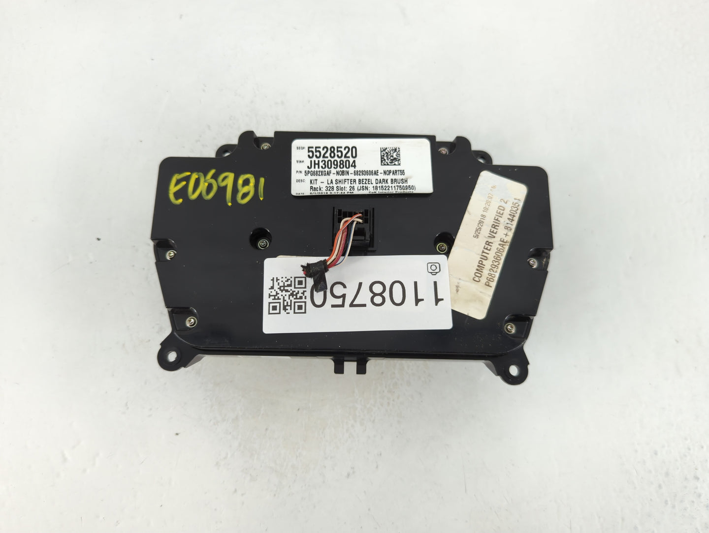 2018 Dodge Challenger Climate Control Module Temperature AC/Heater Replacement P/N:68293606AE 5528520 Fits OEM Used Auto Par