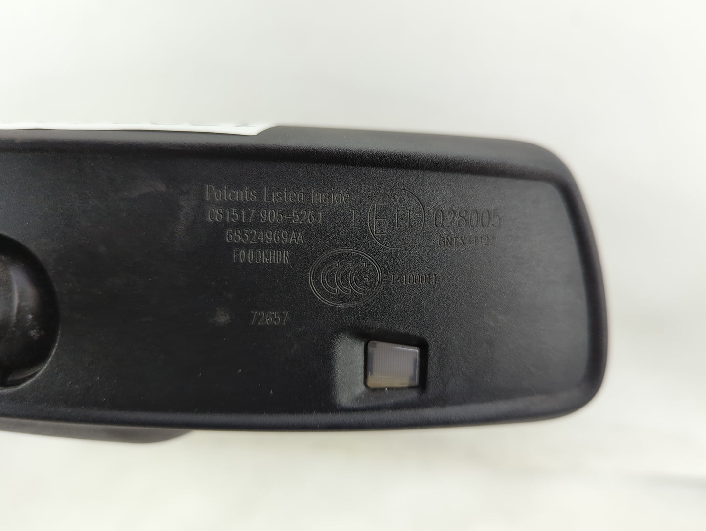 2017-2018 Dodge Challenger Interior Rear View Mirror Replacement OEM P/N:68324969AA Fits Fits 2017 2018 OEM Used Auto Parts 