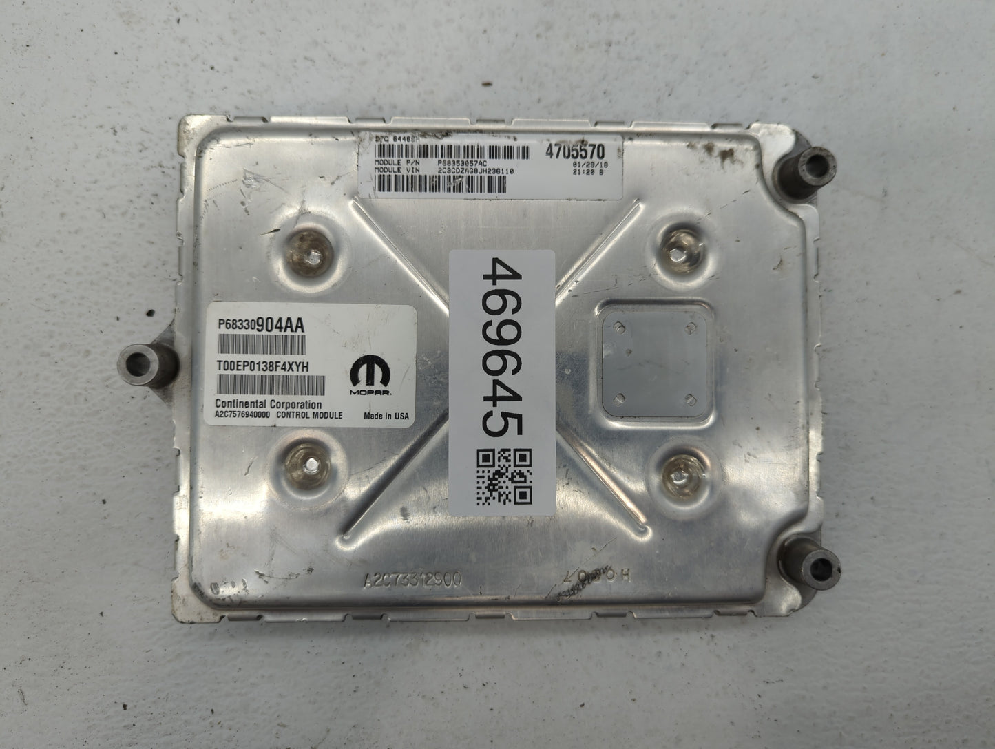 2018-2019 Dodge Challenger PCM Engine Control Computer ECU ECM PCU OEM P/N:P68330904AA P68395663AD Fits Fits 2018 2019 OEM U