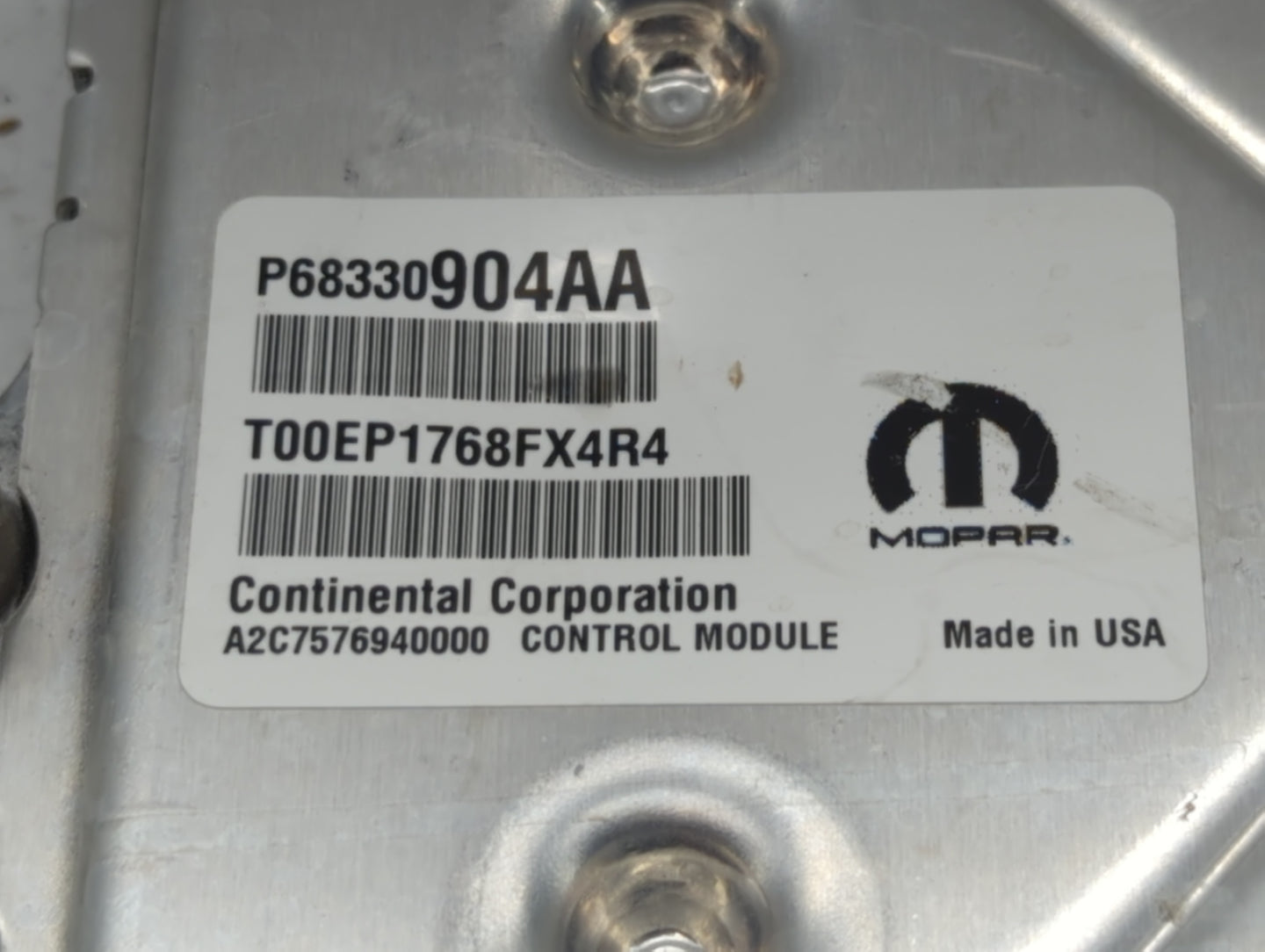 2018-2019 Dodge Challenger PCM Engine Control Computer ECU ECM PCU OEM P/N:P68330904AA Fits Fits 2018 2019 OEM Used Auto Par
