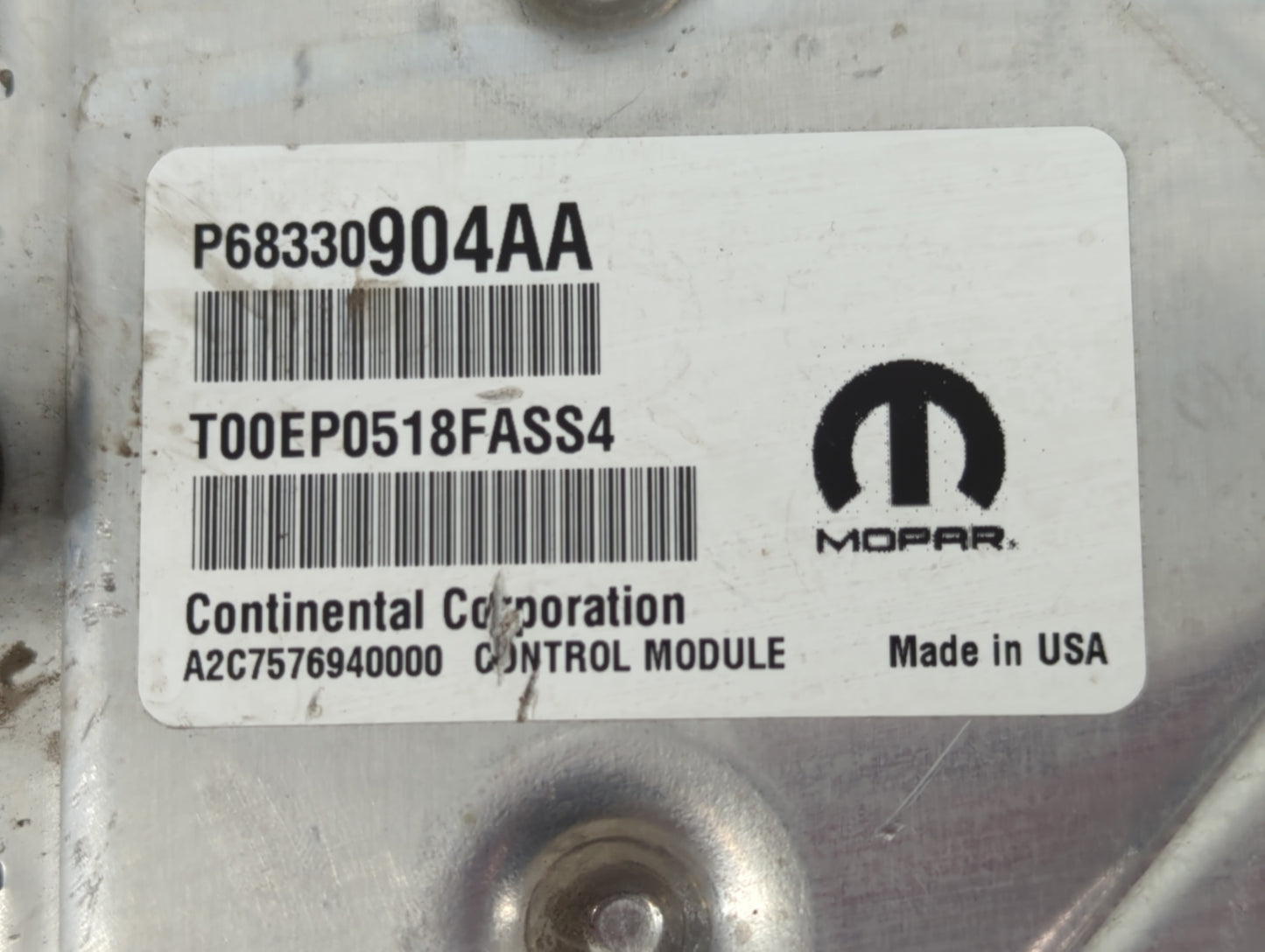 2018-2019 Dodge Challenger PCM Engine Control Computer ECU ECM PCU OEM P/N:P68330904AA Fits Fits 2018 2019 OEM Used Auto Par