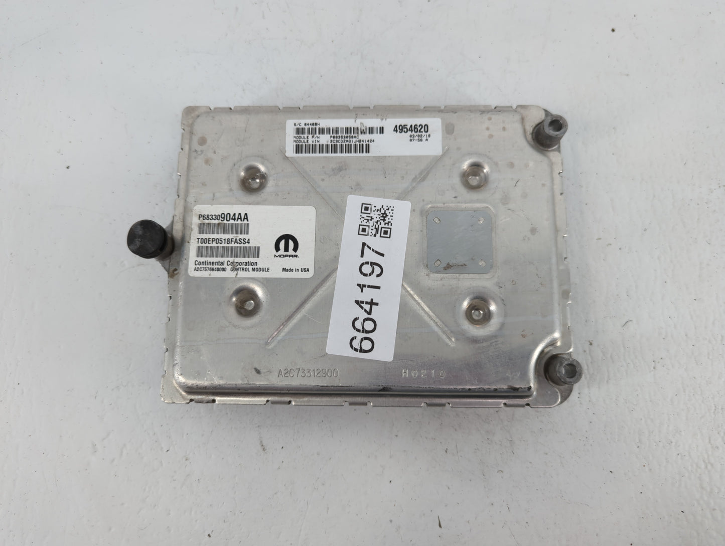 2018-2019 Dodge Challenger PCM Engine Control Computer ECU ECM PCU OEM P/N:P68330904AA Fits Fits 2018 2019 OEM Used Auto Par