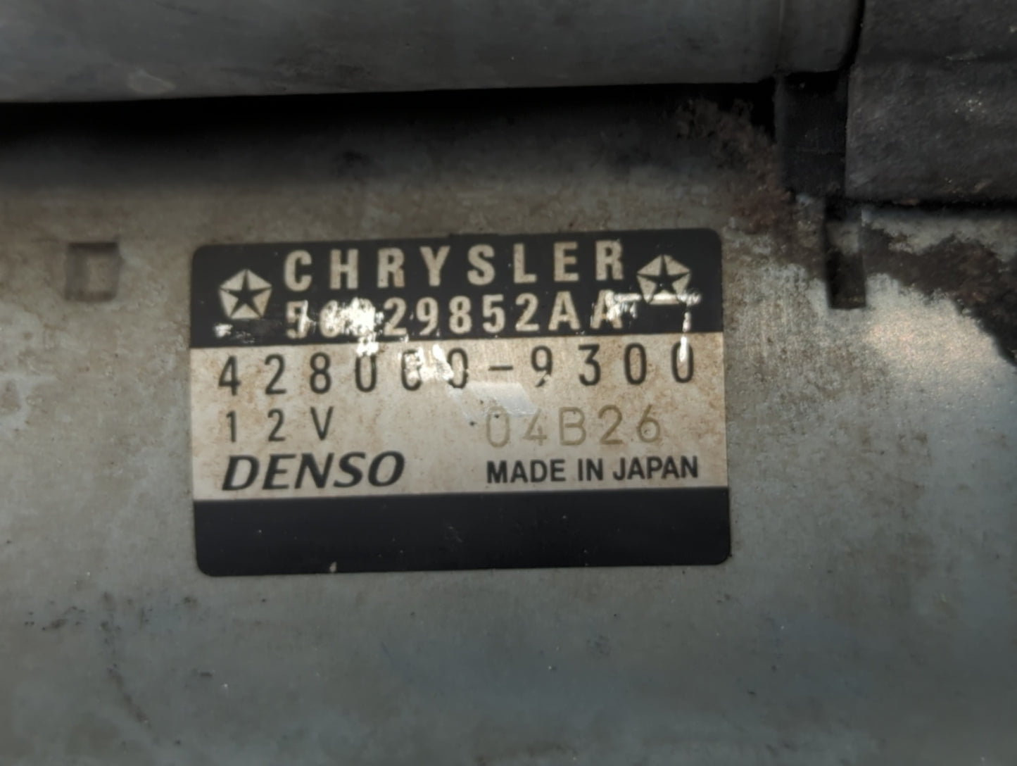 2017-2022 Dodge Challenger Car Starter Motor Solenoid OEM P/N:428000-9300 Fits OEM Used Auto Parts - Oemusedautoparts1.com
