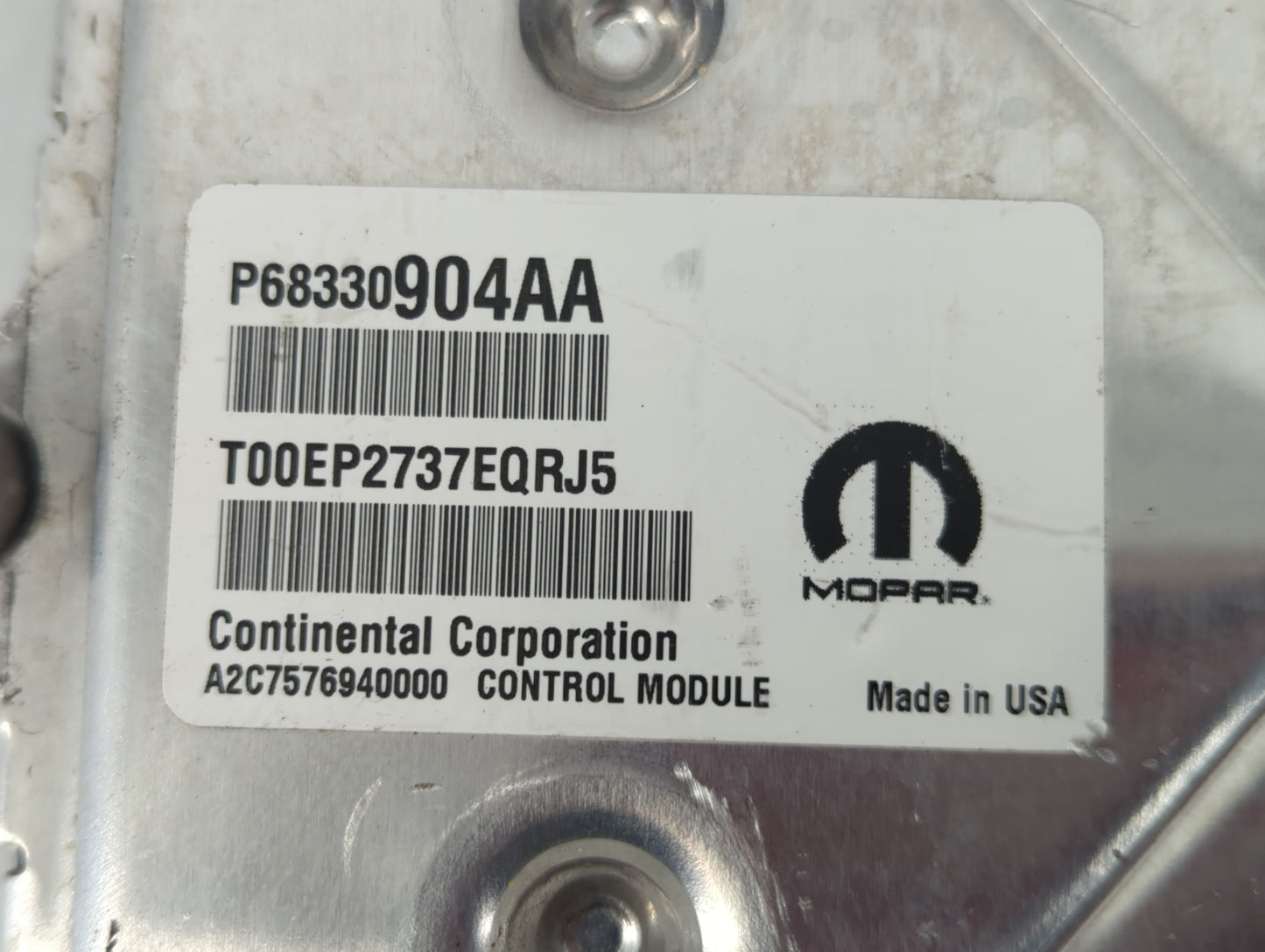 2018-2019 Dodge Challenger PCM Engine Control Computer ECU ECM PCU OEM P/N:P68330904AA Fits Fits 2018 2019 OEM Used Auto Par