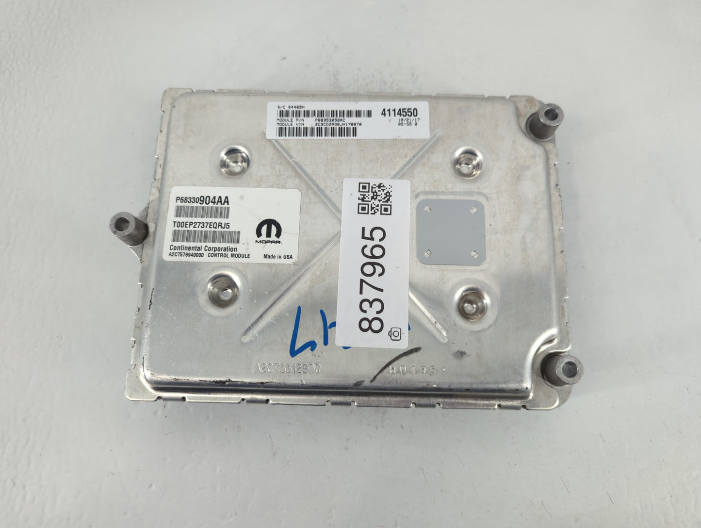 2018-2019 Dodge Challenger PCM Engine Control Computer ECU ECM PCU OEM P/N:P68330904AA Fits Fits 2018 2019 OEM Used Auto Par
