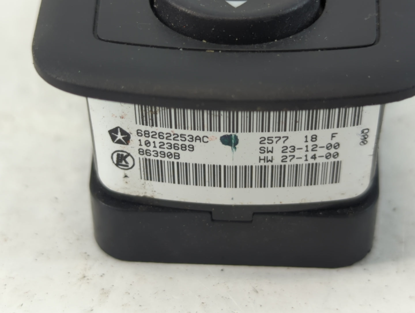 2015-2019 Dodge Charger Master Power Window Switch Replacement Driver Side Left P/N:68262253AC Fits OEM Used Auto Parts - Oe