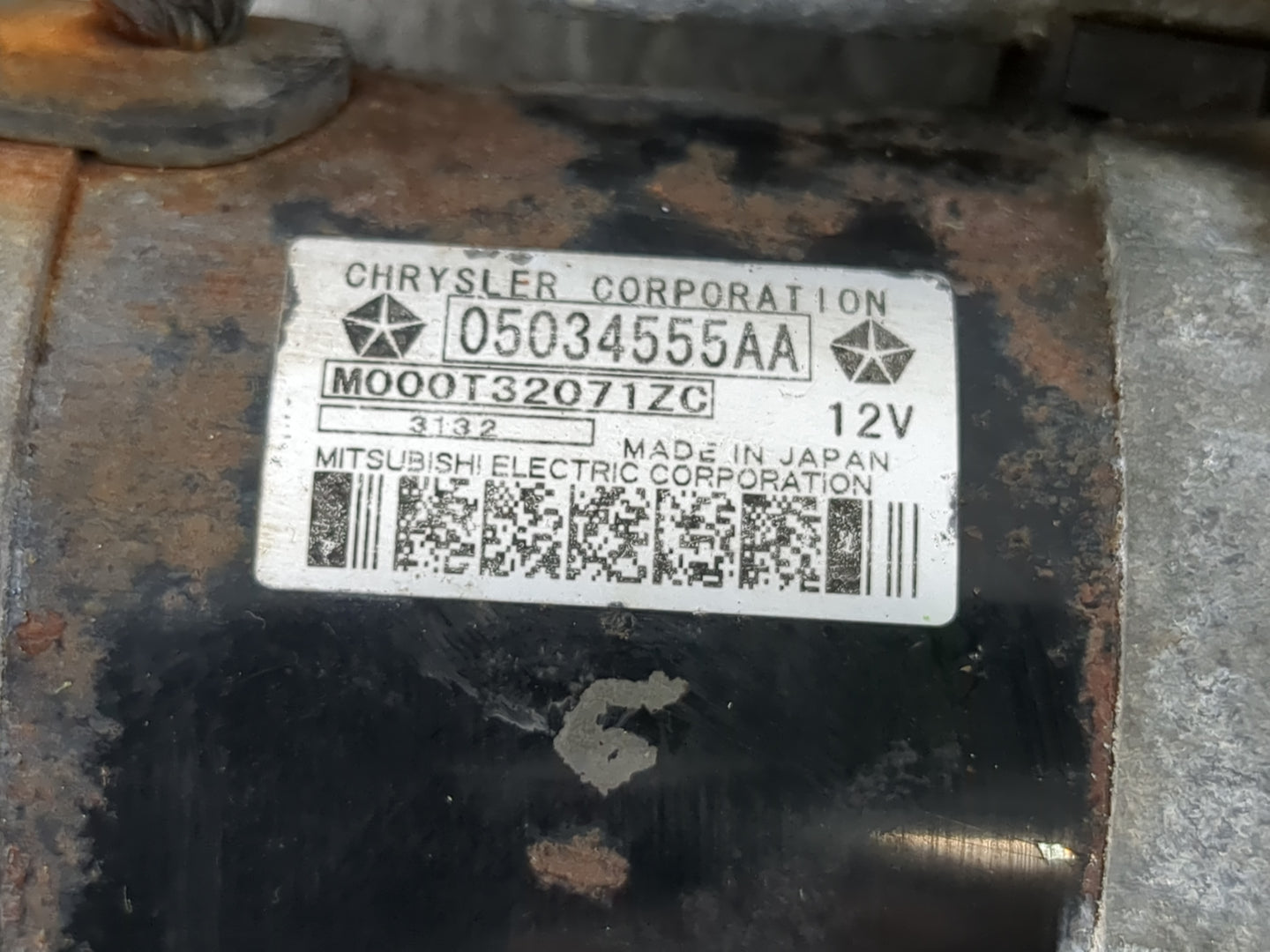 2017-2022 Dodge Charger Car Starter Motor Solenoid OEM P/N:05034555AA Fits OEM Used Auto Parts - Oemusedautoparts1.com