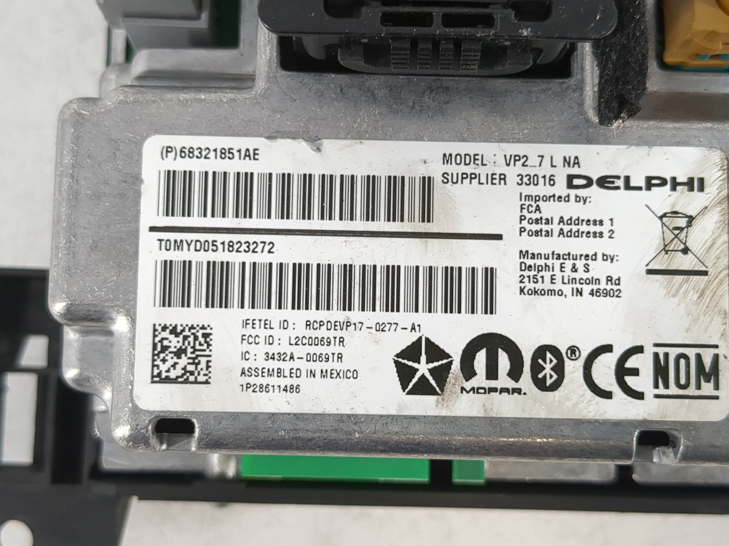 2018-2020 Dodge Charger Radio AM FM Cd Player Receiver Replacement P/N:68321851AE Fits Fits 2018 2019 2020 OEM Used Auto Par