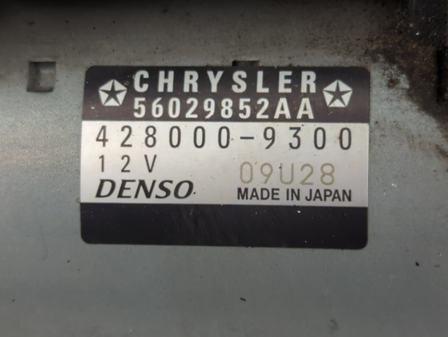 2017-2022 Dodge Charger Car Starter Motor Solenoid OEM P/N:42800-9300 Fits OEM Used Auto Parts - Oemusedautoparts1.com