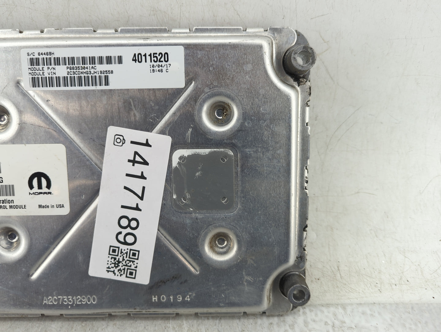 2018-2019 Dodge Charger PCM Engine Control Computer ECU ECM PCU OEM P/N:P68353041AC Fits Fits 2018 2019 OEM Used Auto Parts 