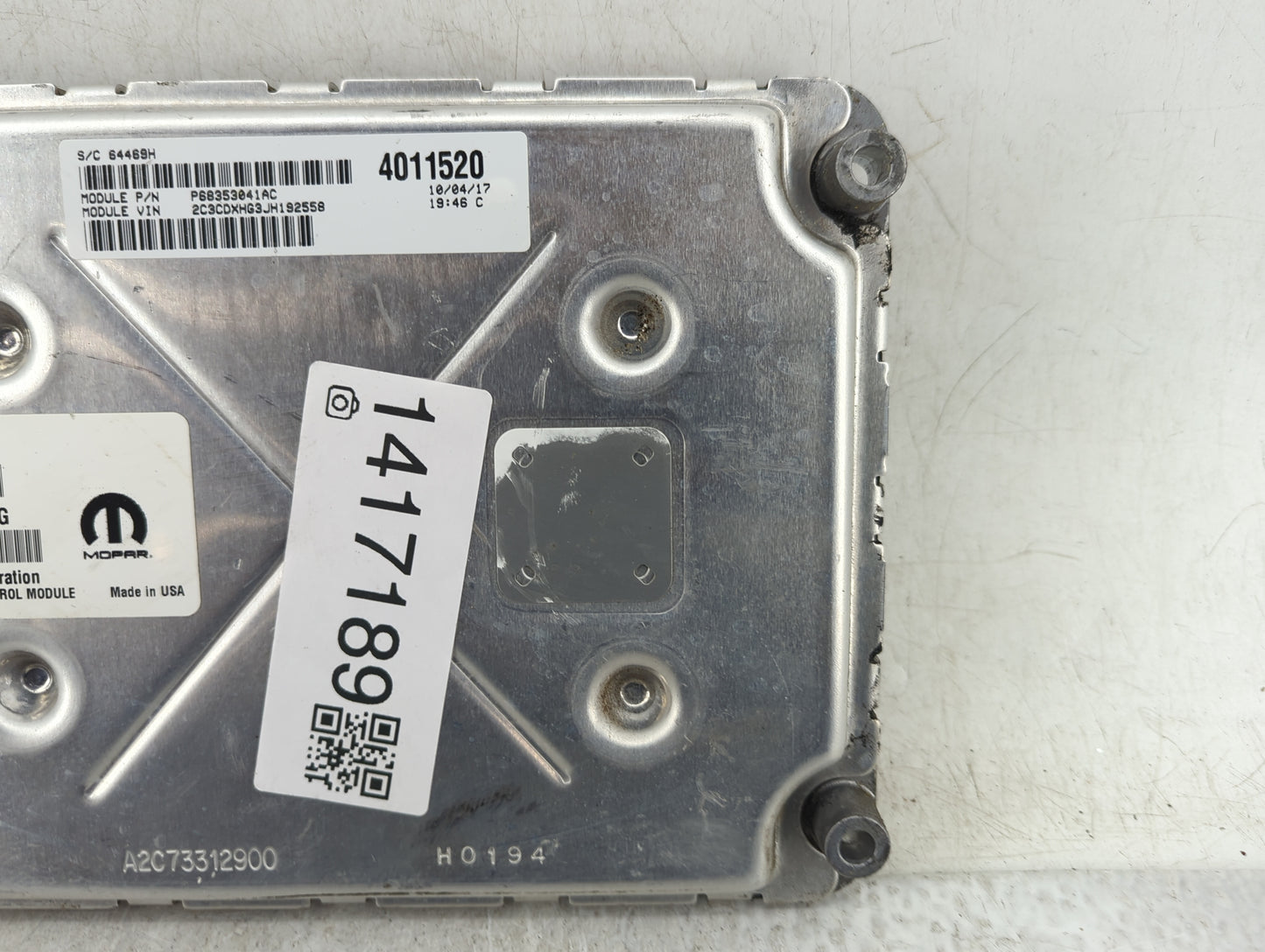 2018-2019 Dodge Charger PCM Engine Control Computer ECU ECM PCU OEM P/N:P68353041AC Fits Fits 2018 2019 OEM Used Auto Parts 