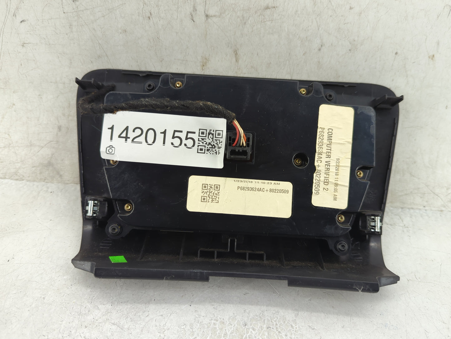 2017-2022 Dodge Charger Climate Control Module Temperature AC/Heater Replacement P/N:P68293624AC Fits OEM Used Auto Parts - 