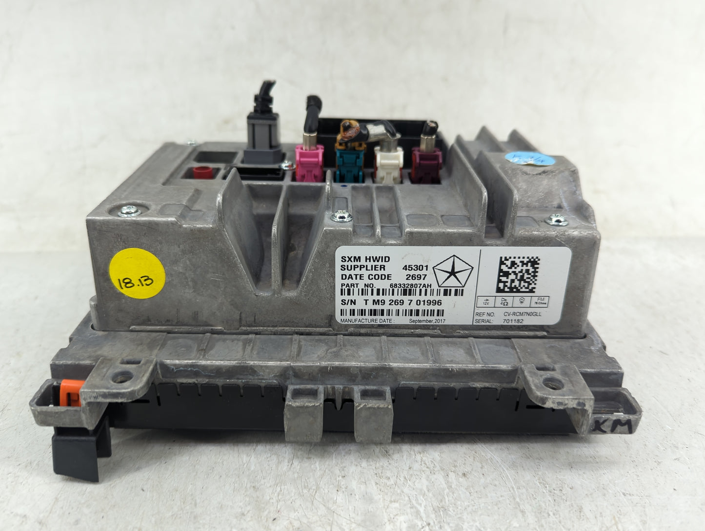 2018 Dodge Charger Radio AM FM Cd Player Receiver Replacement P/N:68332807AH Fits OEM Used Auto Parts - Oemusedautoparts1.co