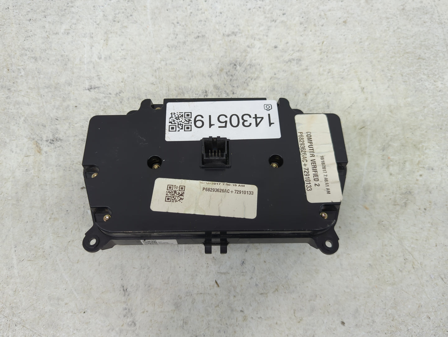 2017-2022 Dodge Charger Climate Control Module Temperature AC/Heater Replacement P/N:P68293626AC Fits OEM Used Auto Parts - 