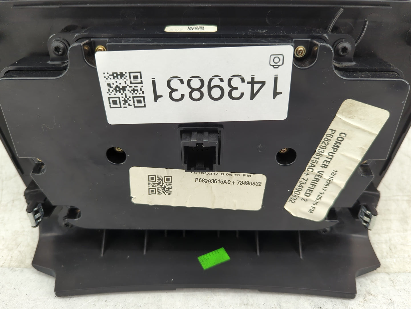 2017-2022 Dodge Charger Climate Control Module Temperature AC/Heater Replacement P/N:P68293615AC Fits OEM Used Auto Parts - 