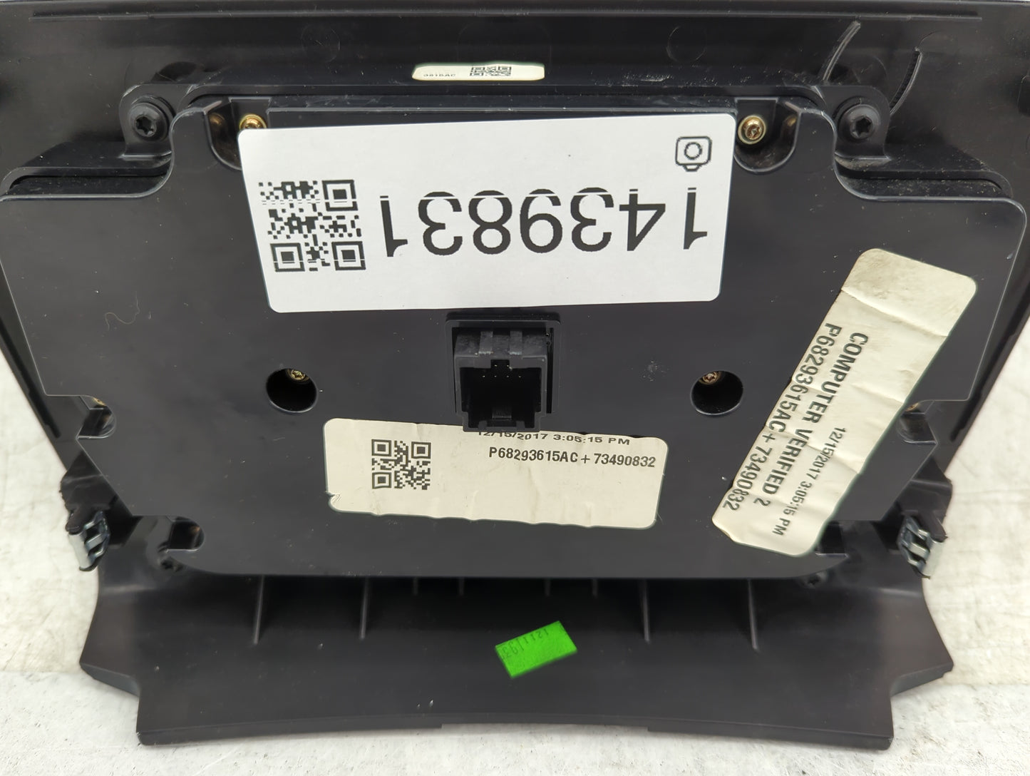2017-2022 Dodge Charger Climate Control Module Temperature AC/Heater Replacement P/N:P68293615AC Fits OEM Used Auto Parts - 