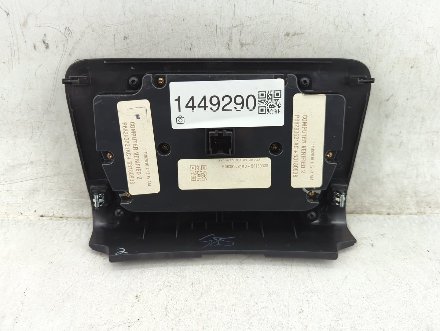 2017-2018 Dodge Charger Climate Control Module Temperature AC/Heater Replacement P/N:P68293621AC 53180938 Fits Fits 2017 201