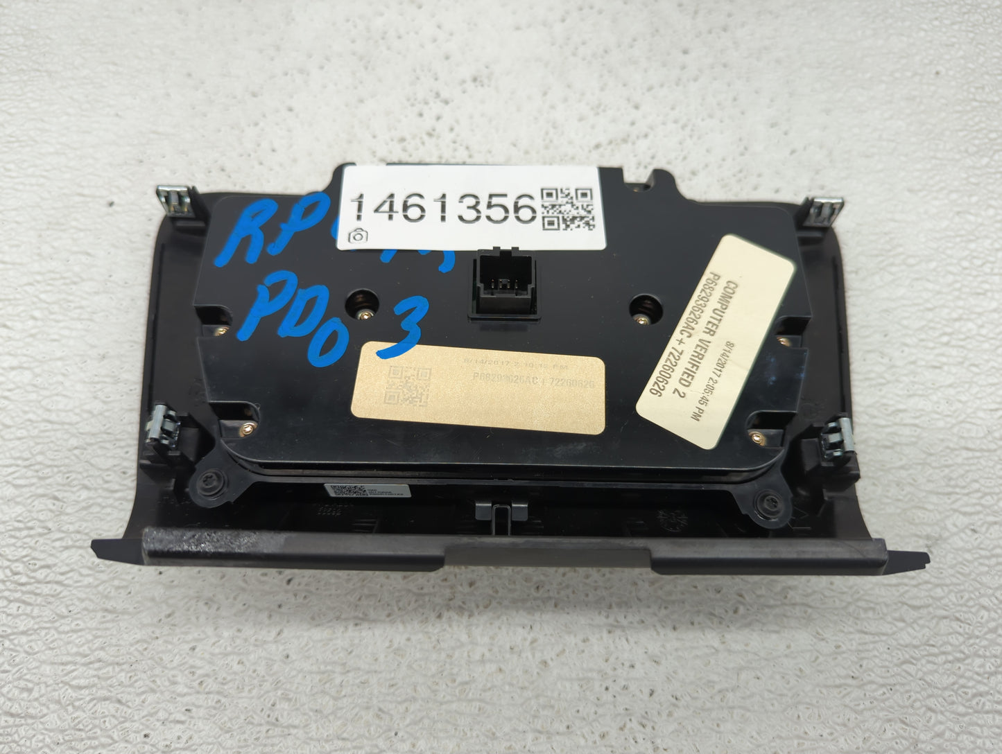 2017-2022 Dodge Charger Climate Control Module Temperature AC/Heater Replacement P/N:P68293626AC Fits OEM Used Auto Parts - 