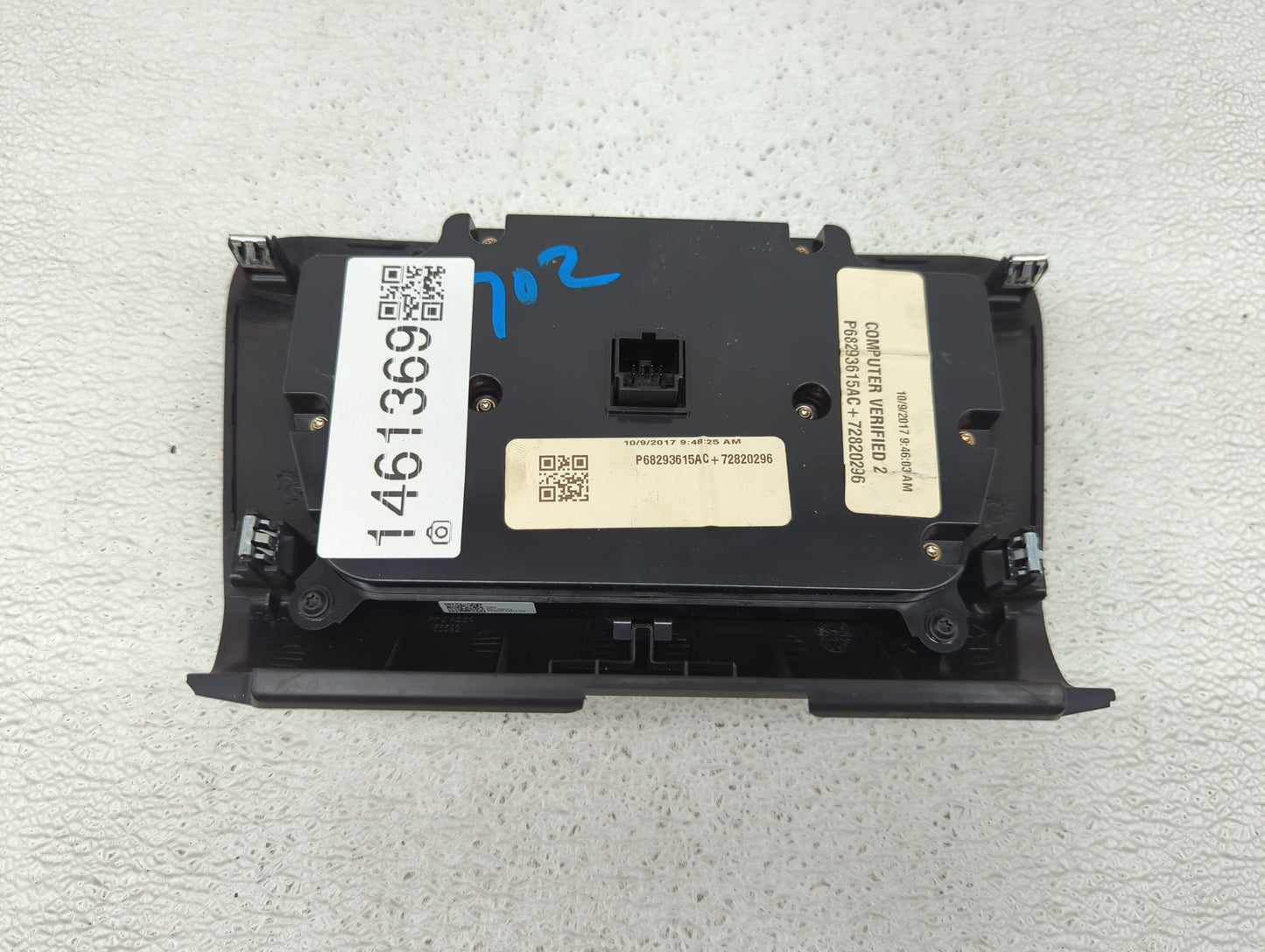2017-2022 Dodge Charger Climate Control Module Temperature AC/Heater Replacement P/N:P68293615AC Fits OEM Used Auto Parts - 