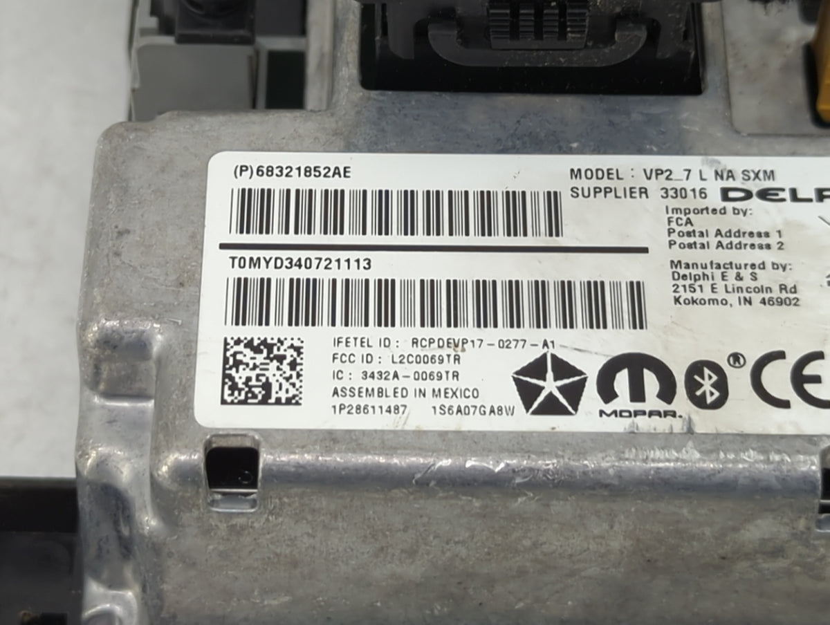 2018 Dodge Charger Information Radio Display Screen - Oemusedautoparts1.com
