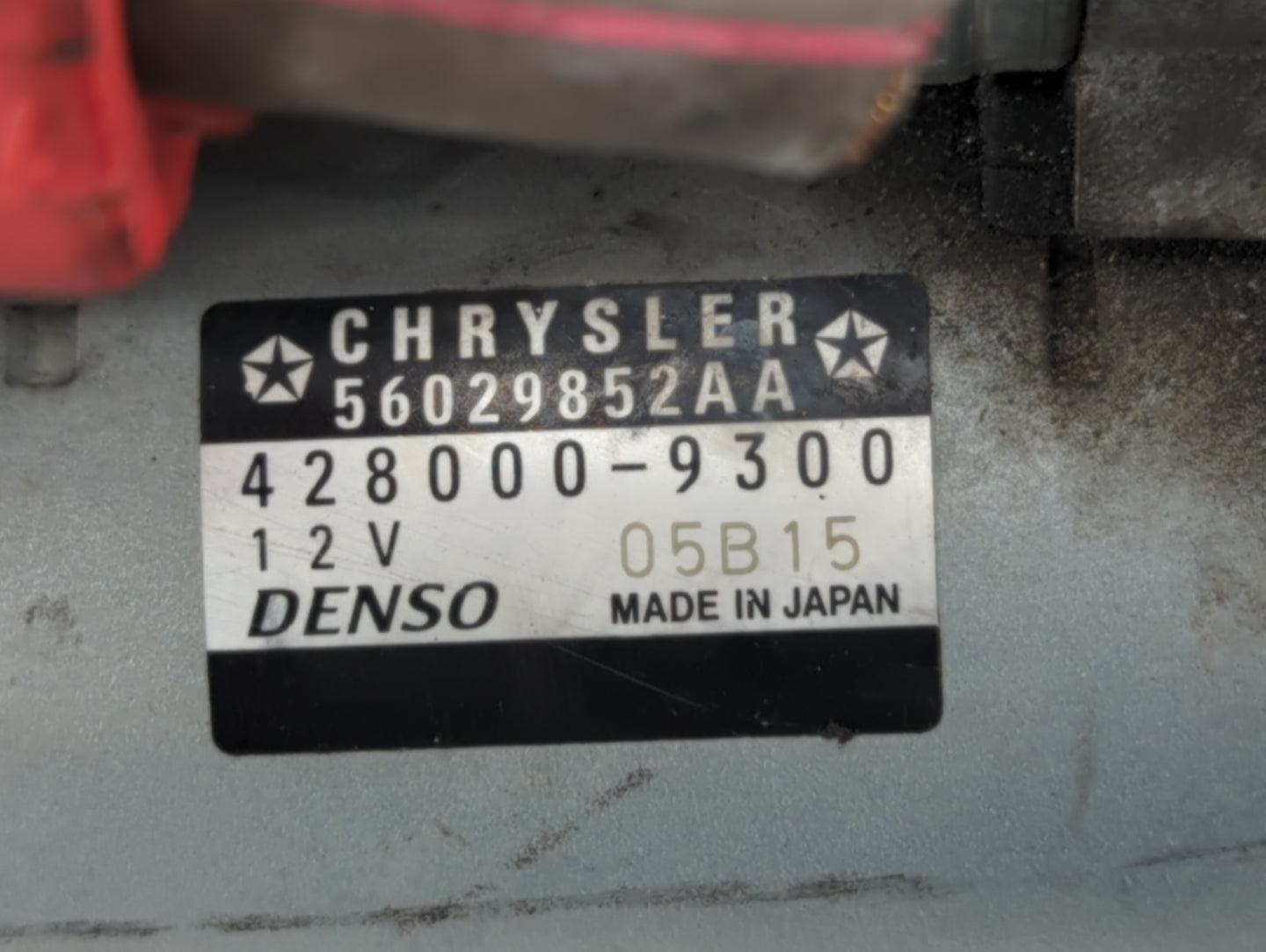2017-2022 Dodge Charger Car Starter Motor Solenoid OEM P/N:428000-9300 56029852AA Fits OEM Used Auto Parts - Oemusedautopart