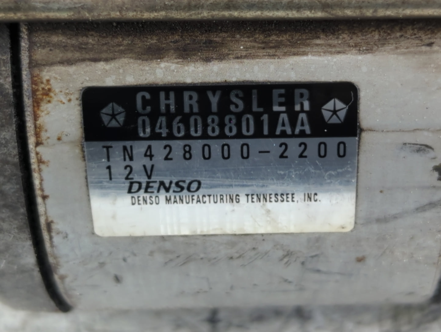 2006-2021 Dodge Charger Car Starter Motor Solenoid OEM P/N:TN428000-2200 04608801AA Fits OEM Used Auto Parts - Oemusedautopa
