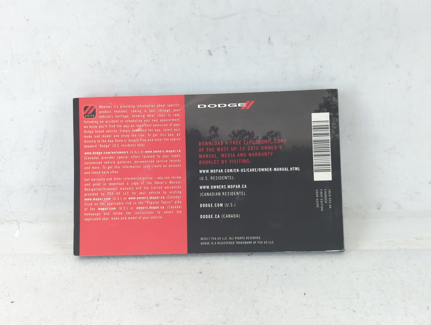2018 Dodge Charger Owners Manual Book Guide P/N:18LD-926-AA OEM Used Auto Parts - Oemusedautoparts1.com