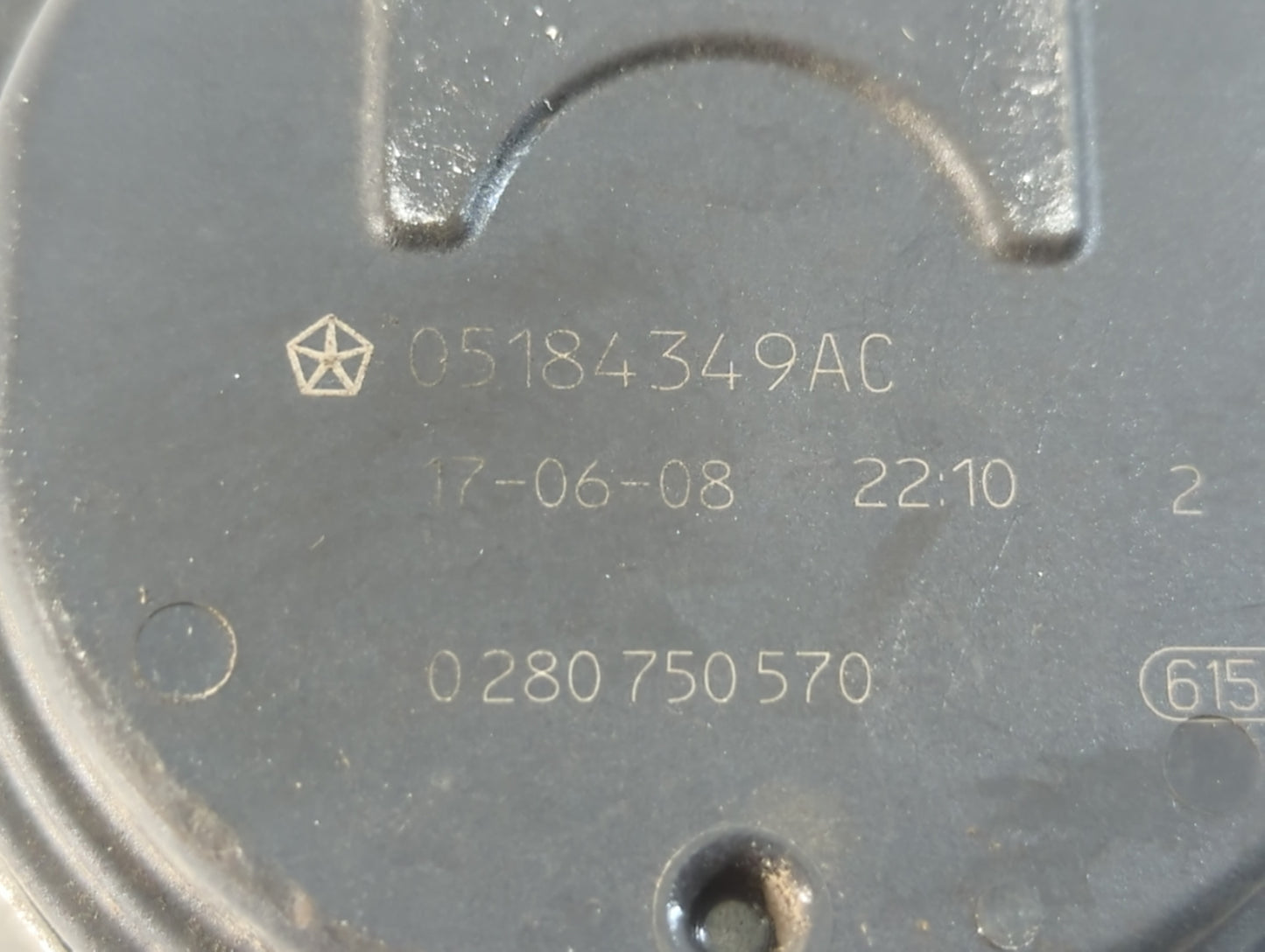 2011-2022 Dodge Charger Throttle Body P/N:0 280 750 570 05184349AC Fits OEM Used Auto Parts - Oemusedautoparts1.com