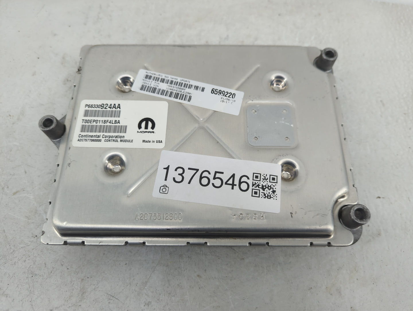 2018-2019 Dodge Durango PCM Engine Control Computer ECU ECM PCU OEM P/N:P68325589AF P68330924AA Fits Fits 2018 2019 OEM Used