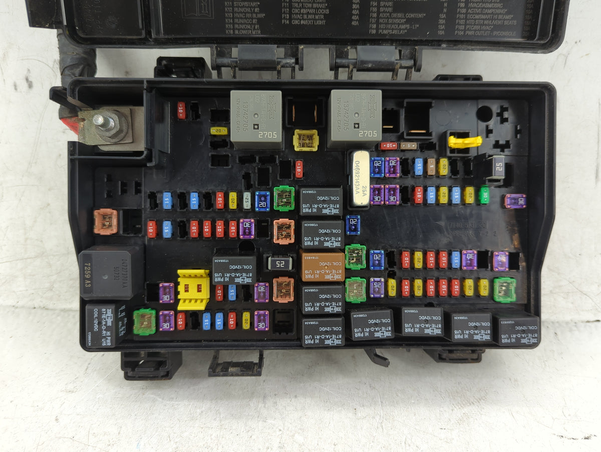 2013 Dodge Durango Fusebox Fuse Box Panel Relay Module P/N:P68320920AB Fits OEM Used Auto Parts - Oemusedautoparts1.com