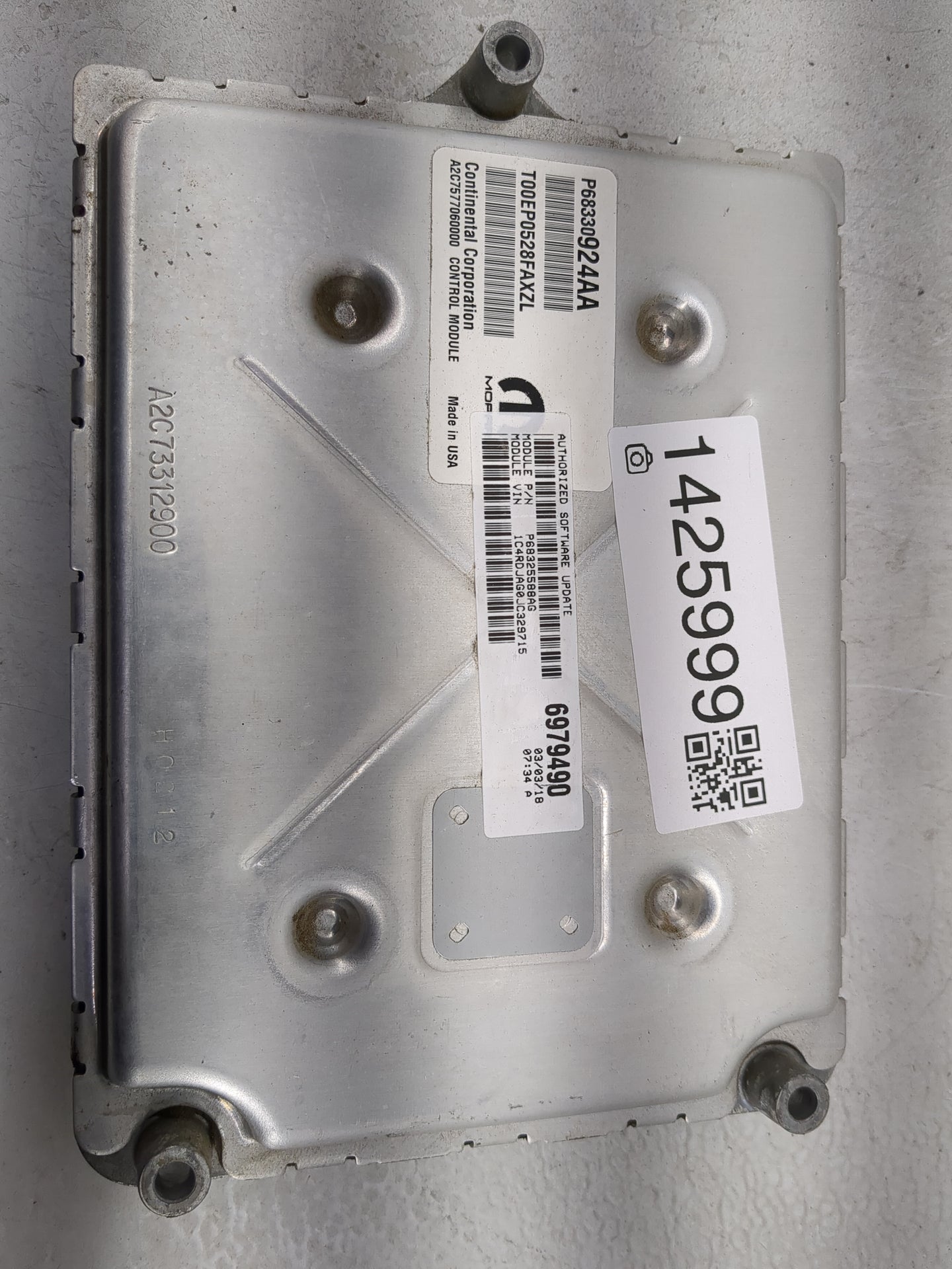 2018-2019 Dodge Durango PCM Engine Control Computer ECU ECM PCU OEM P/N:P68325588AG P68330924AA Fits Fits 2018 2019 OEM Used