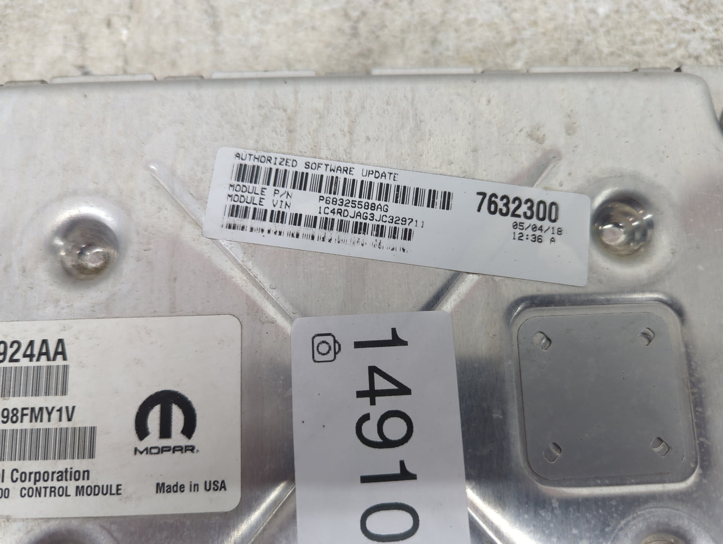 2018-2019 Dodge Durango PCM Engine Control Computer ECU ECM PCU OEM P/N:P68325588AG P68330924AA Fits Fits 2018 2019 OEM Used