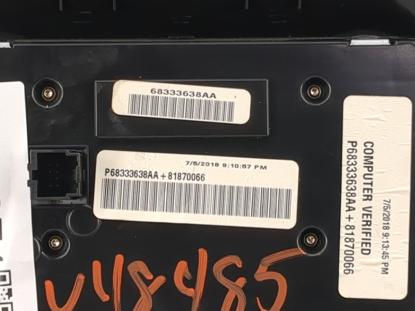 2018 Dodge Durango Climate Control Module Temperature AC/Heater Replacement P/N:68333638AA P68333638AA, 81870066 Fits OEM Us