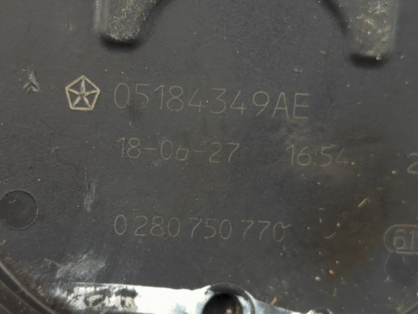 2011-2022 Dodge Durango Throttle Body P/N:0 28- 750 570 05184349AE Fits OEM Used Auto Parts - Oemusedautoparts1.com