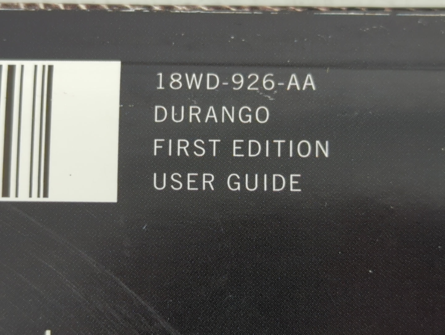2018 Dodge Durango Owners Manual Book Guide P/N:18WD-926-AA OEM Used Auto Parts - Oemusedautoparts1.com