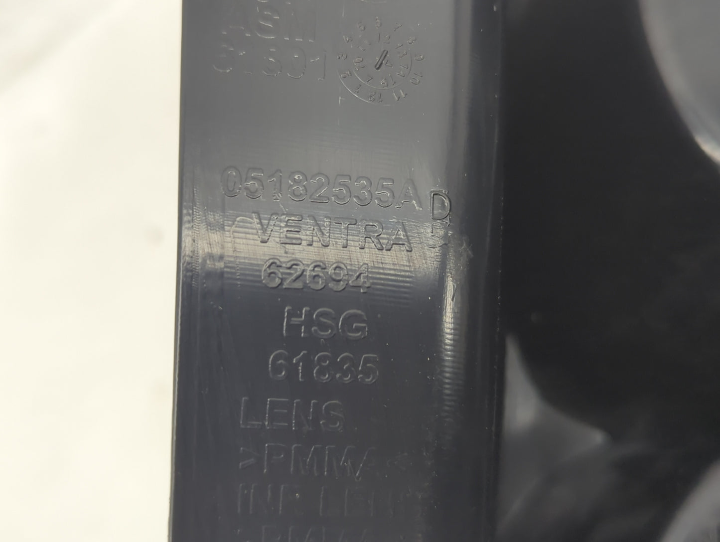 2011-2020 Dodge Grand Caravan Tail Light Assembly Driver Left OEM P/N:05182535AD, 62694, 61835 Fits OEM Used Auto Parts - Oe