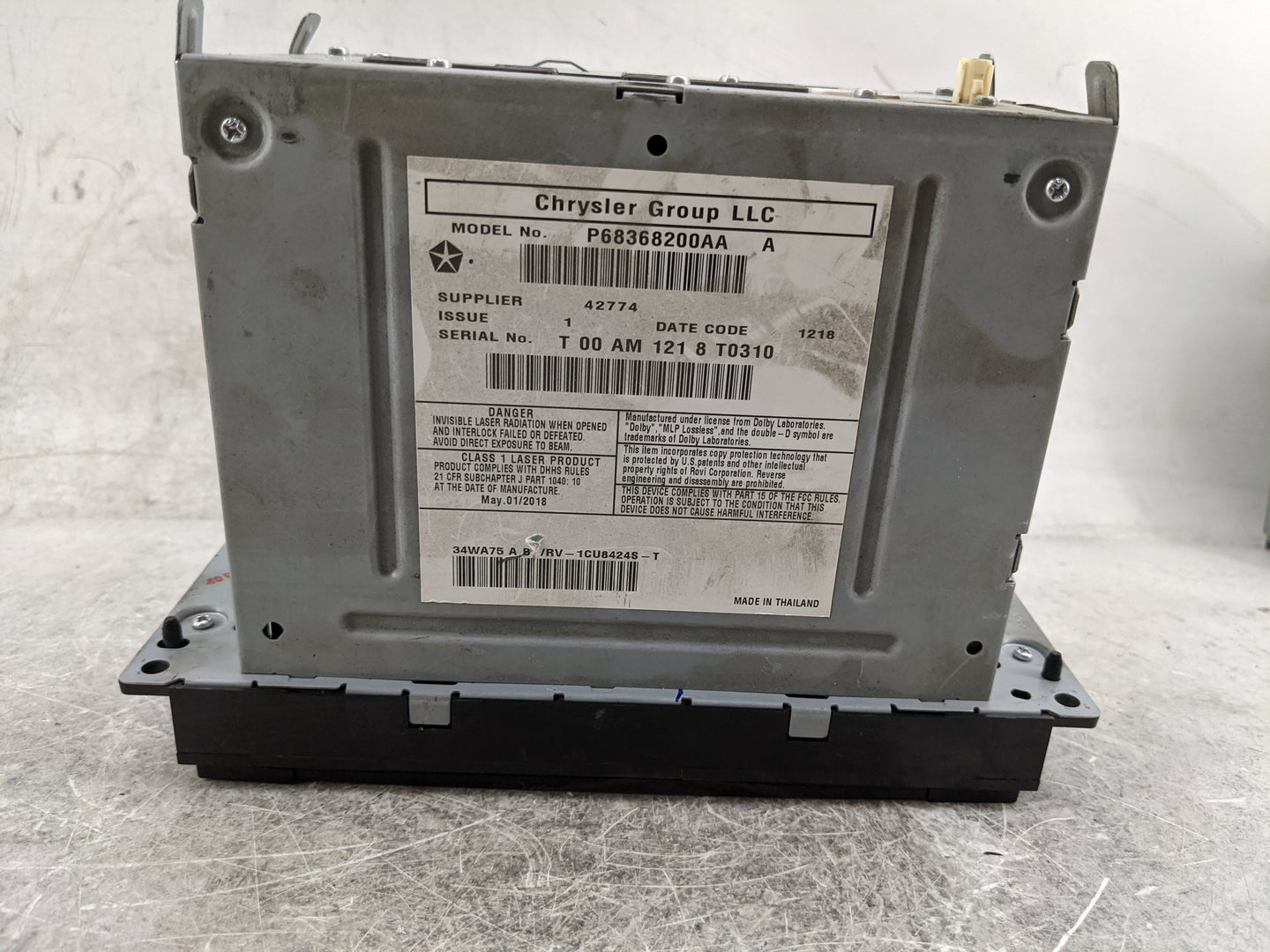 2012-2020 Dodge Grand Caravan Radio AM FM Cd Player Receiver Replacement P/N:P68368200AA Fits OEM Used Auto Parts - Oemuseda