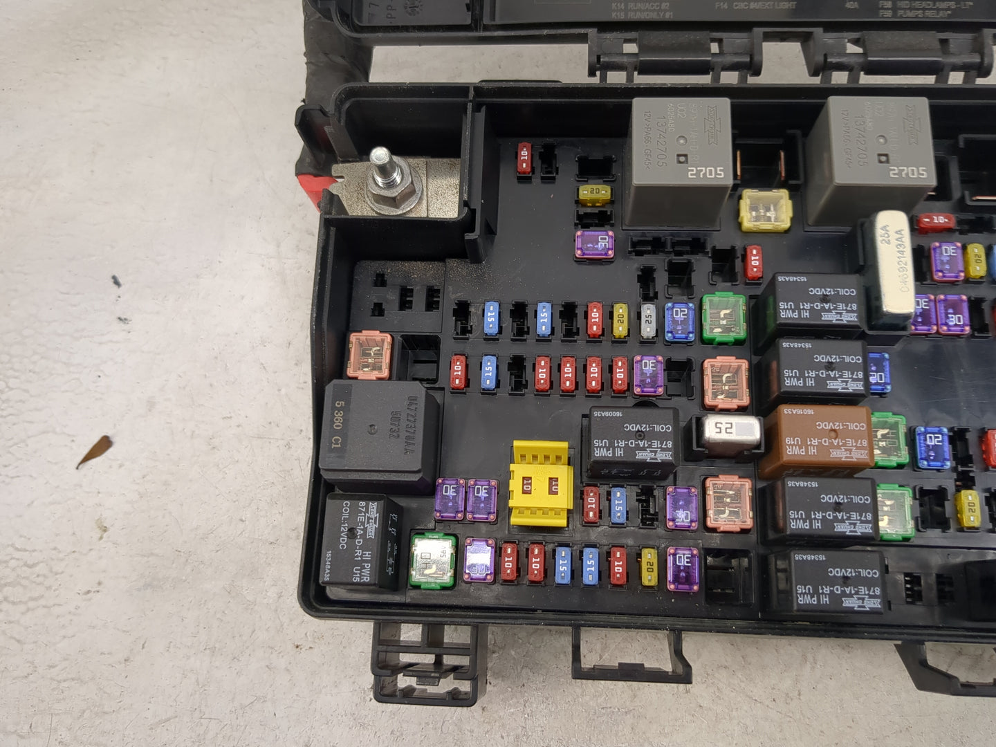 2018 Dodge Grand Caravan Fusebox Fuse Box Panel Relay Module P/N:68243295AB 7140-1980-30 Fits OEM Used Auto Parts - Oemuseda