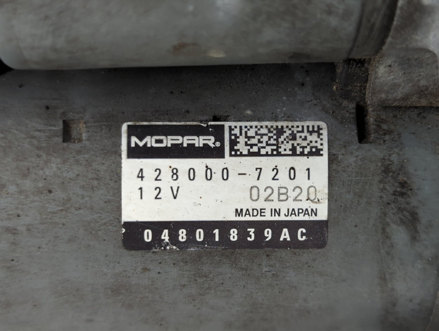 2011-2020 Dodge Grand Caravan Car Starter Motor Solenoid OEM P/N:04801839AC 728000-7201 Fits OEM Used Auto Parts - Oemusedau