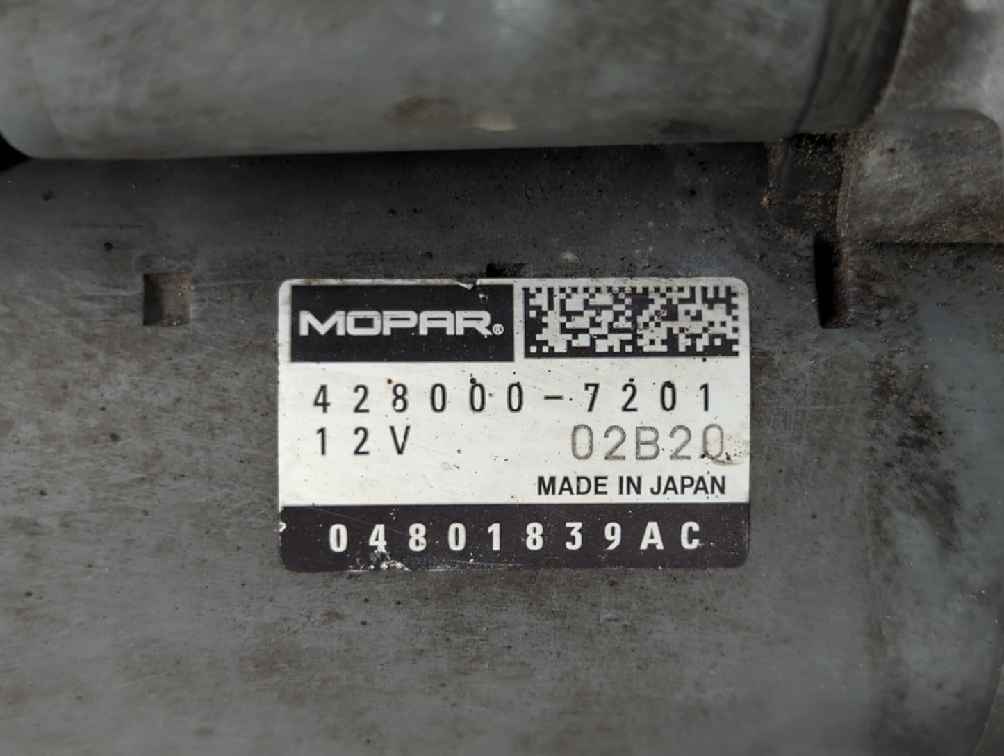 2011-2020 Dodge Grand Caravan Car Starter Motor Solenoid OEM P/N:04801839AC 728000-7201 Fits OEM Used Auto Parts - Oemusedau