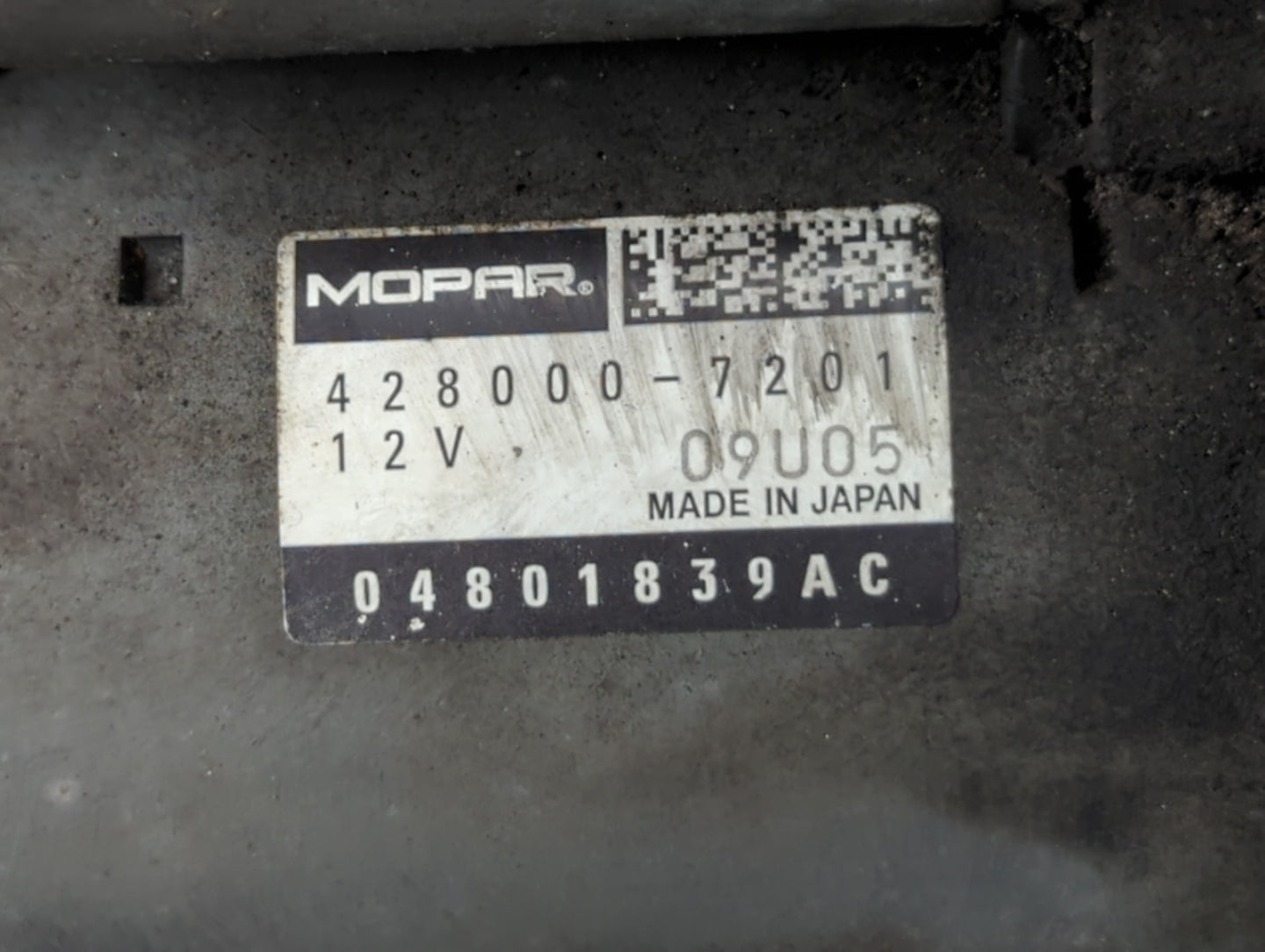 2011-2020 Dodge Grand Caravan Car Starter Motor Solenoid OEM P/N:04801839AC 428000-7201 Fits OEM Used Auto Parts - Oemusedau
