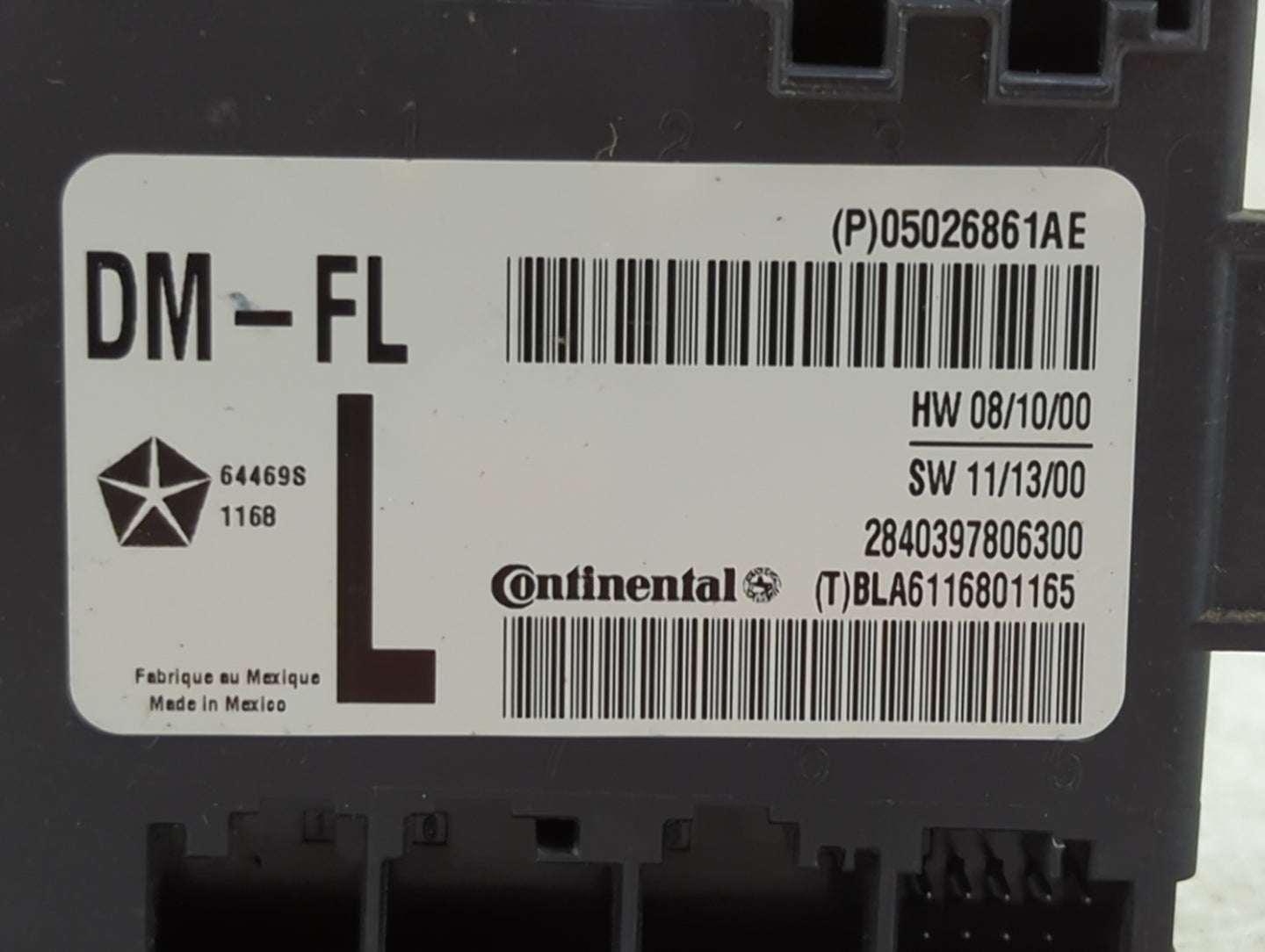 2011-2020 Dodge Grand Caravan Door Control Module 05026861ae - Oemusedautoparts1.com