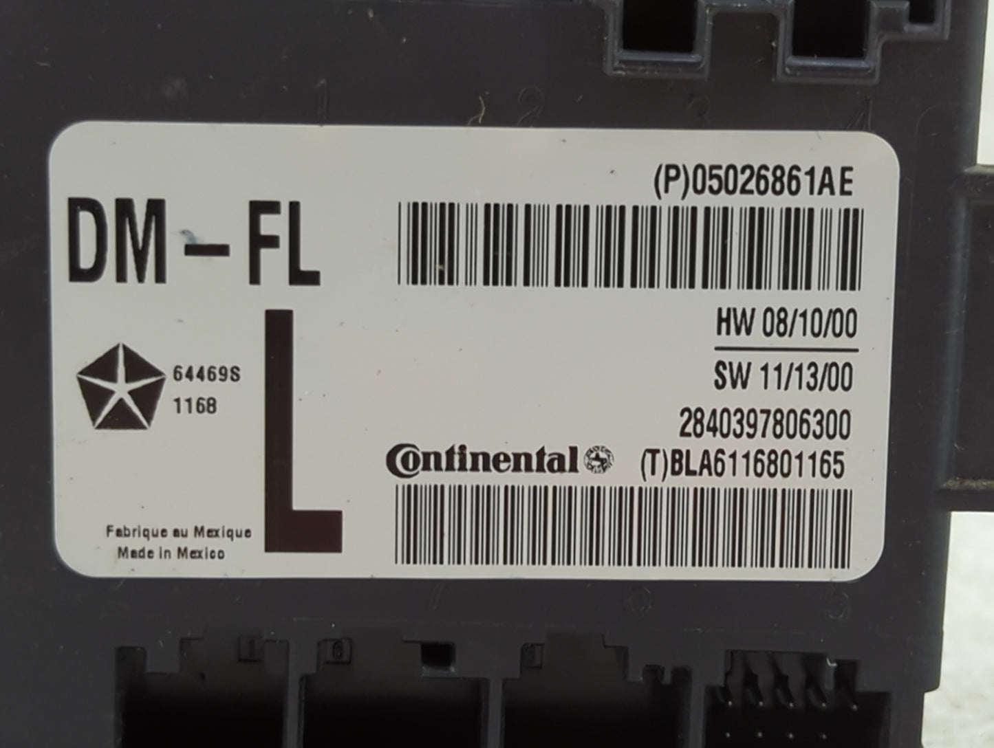2011-2020 Dodge Grand Caravan Door Control Module 05026861ae - Oemusedautoparts1.com