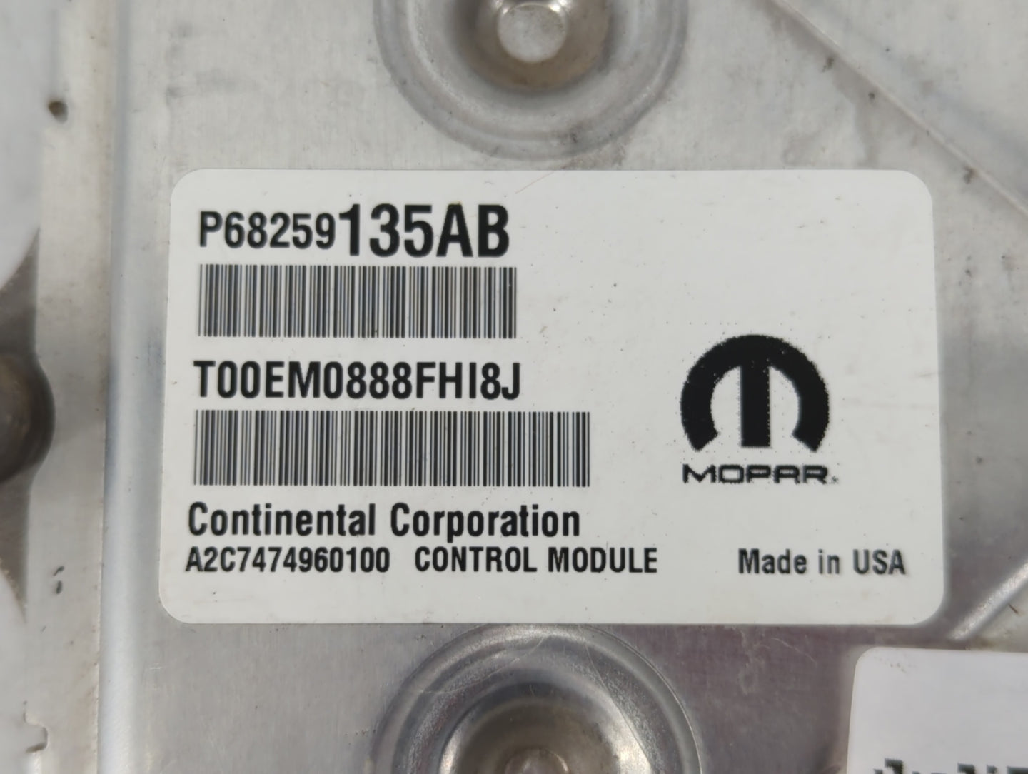 2016-2019 Dodge Journey PCM Engine Control Computer ECU ECM PCU OEM P/N:P68259135AB Fits Fits 2016 2017 2018 2019 OEM Used A