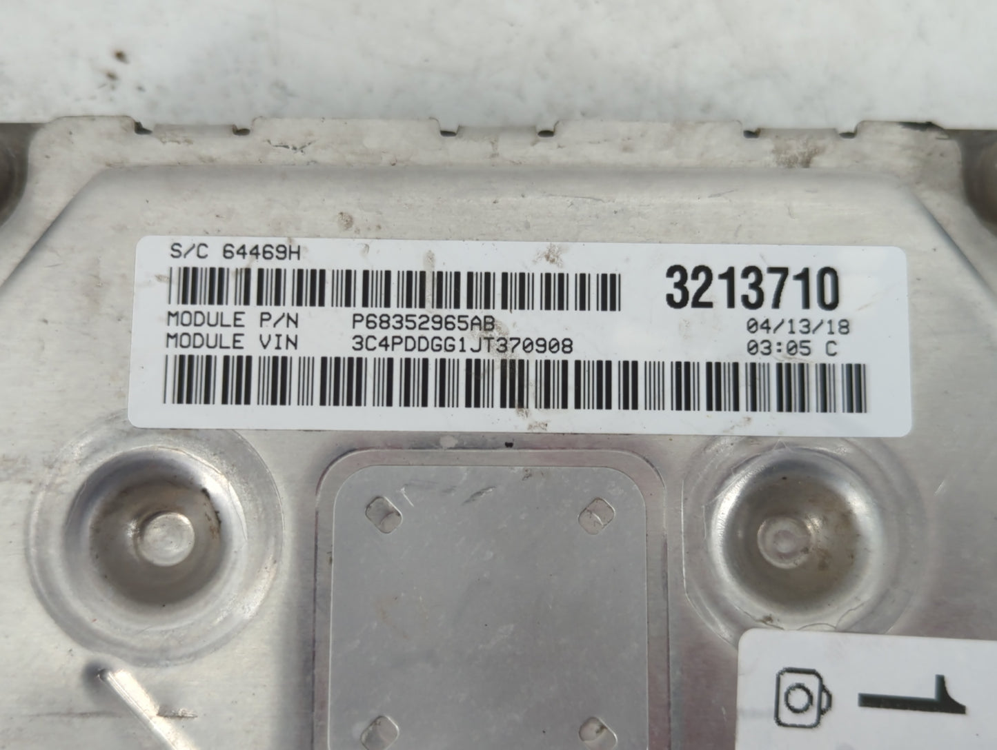 2016-2019 Dodge Journey PCM Engine Control Computer ECU ECM PCU OEM P/N:P68259135AB Fits Fits 2016 2017 2018 2019 OEM Used A