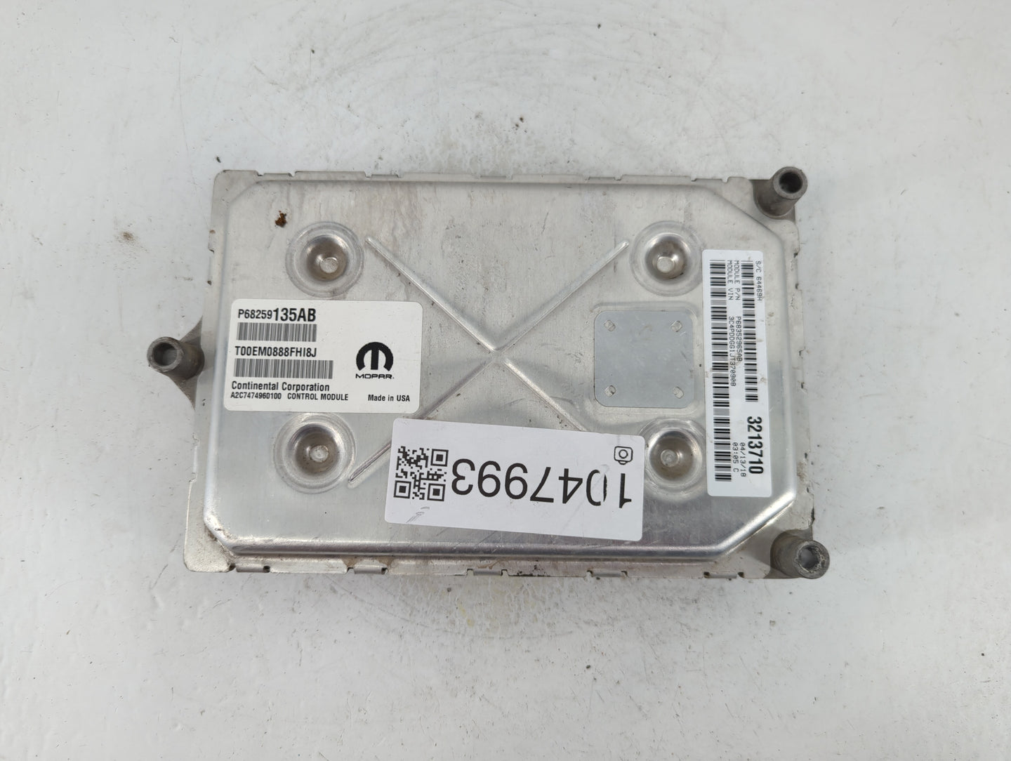 2016-2019 Dodge Journey PCM Engine Control Computer ECU ECM PCU OEM P/N:P68259135AB Fits Fits 2016 2017 2018 2019 OEM Used A